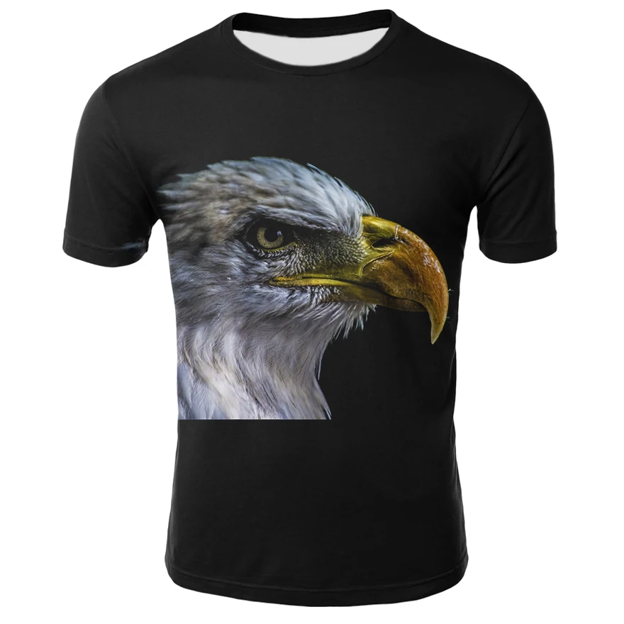 Футболка с 3D принтом орла, Мужская футболка с коротким рукавом, хип-хоп Уличная одежда для мужчин и женщин, футболка с орлом, Прямая поставка, летняя футболка, Homme - Цвет: T2