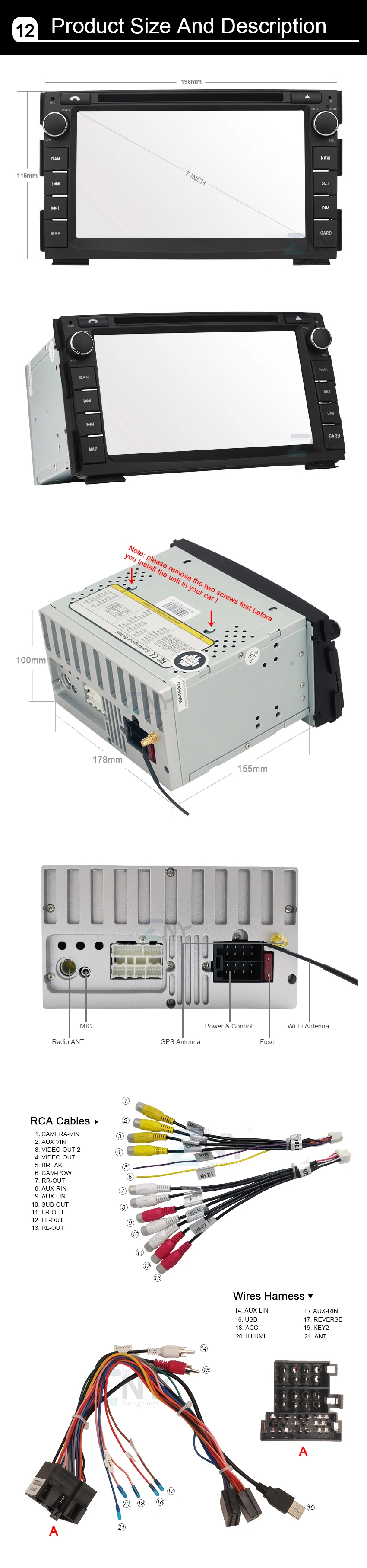 Perfect 7" Android 8.1 Auto Radio GPS For Kia Ceed 2009 2010 2011 2012 Car DVD Stereo FM Navigation WiFi Audio Video Free Backup Camera 14