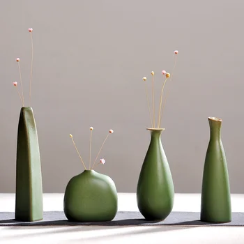 

Creative pottery ceramic vase Jingdezhen Porcelain Mini Vases Crafts home decoration accessories modern Flowerpot Wedding decor