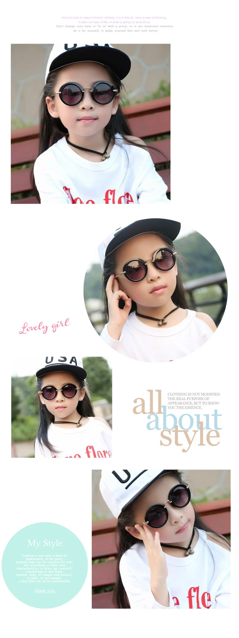 UCOOL 6 Colors Fashion Round Cute Kids Sunglasses Brand Boys Sun glasses Baby Vintage children glasses Gift Oculos De Sol Ga (7)