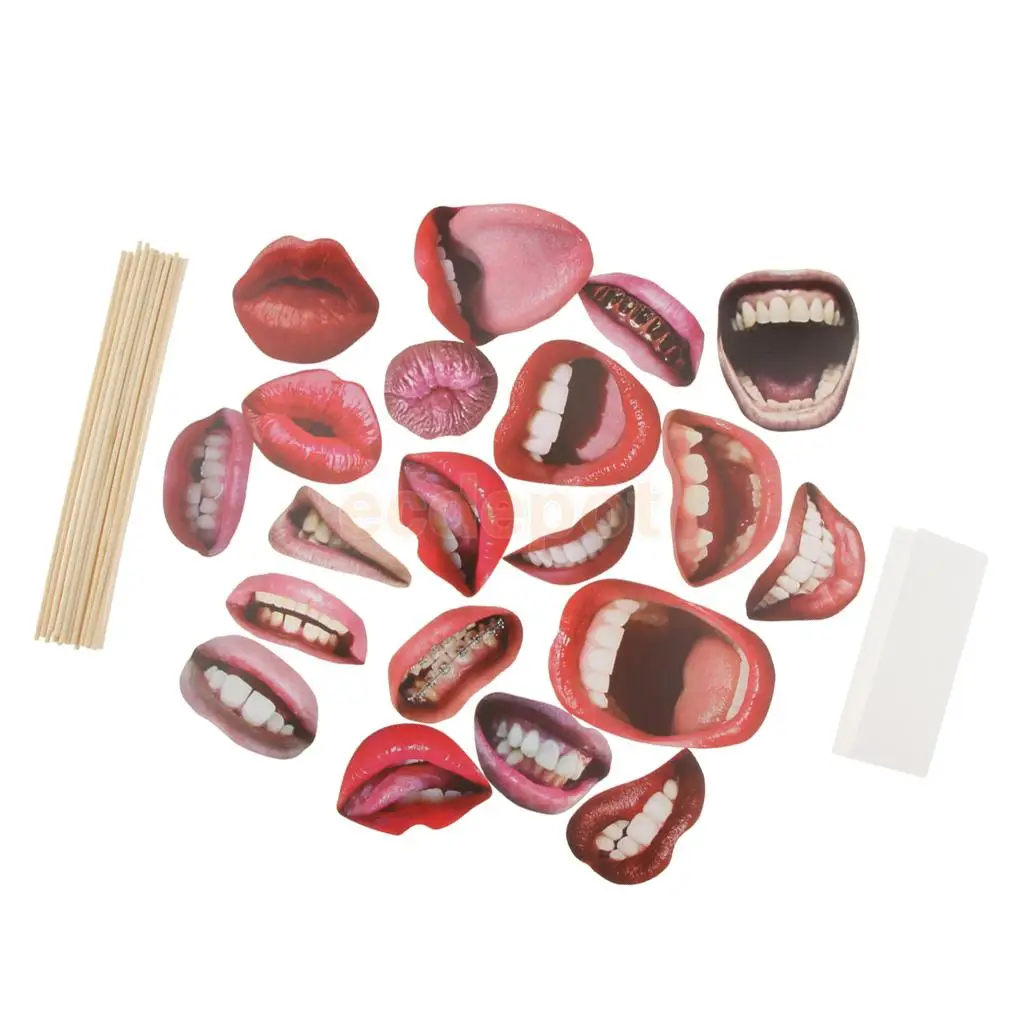 20pcs Set Funny Mouth Lips Photo Props Bachelor Hen Night Party Accessories-in Party DIY ...
