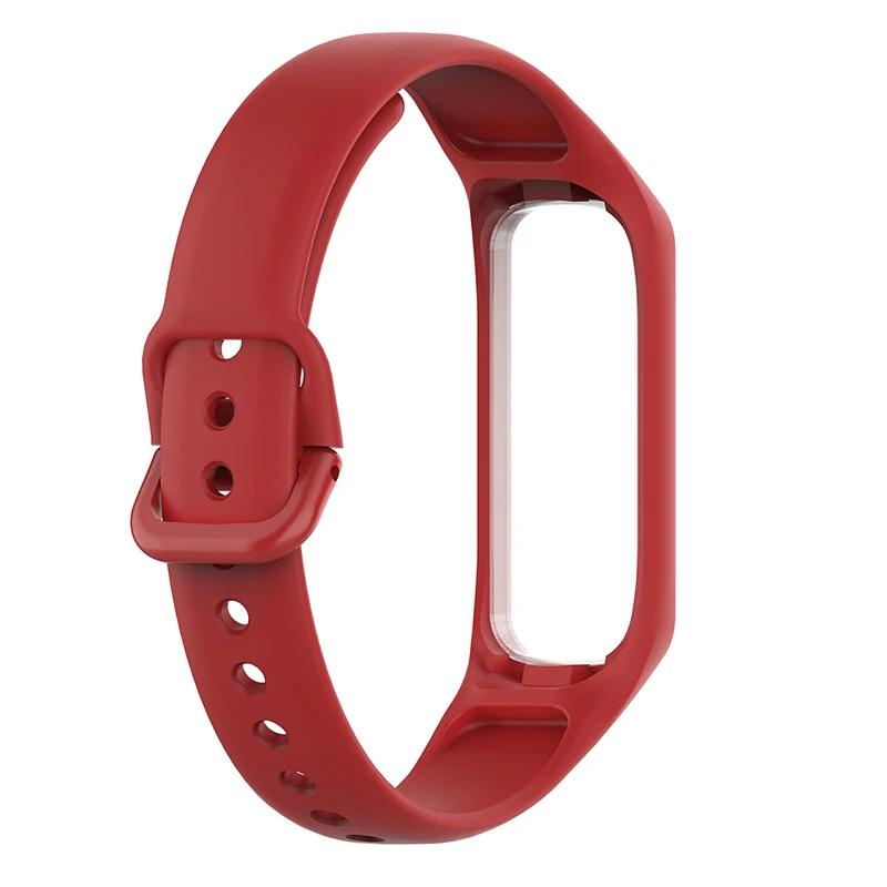 Laforuta силиконовый ремешок для Galaxy Fit-e ремешок резиновый спортивный браслет для samsung R375 петля женский мужской фитнес-браслет - Цвет ремешка: Красный
