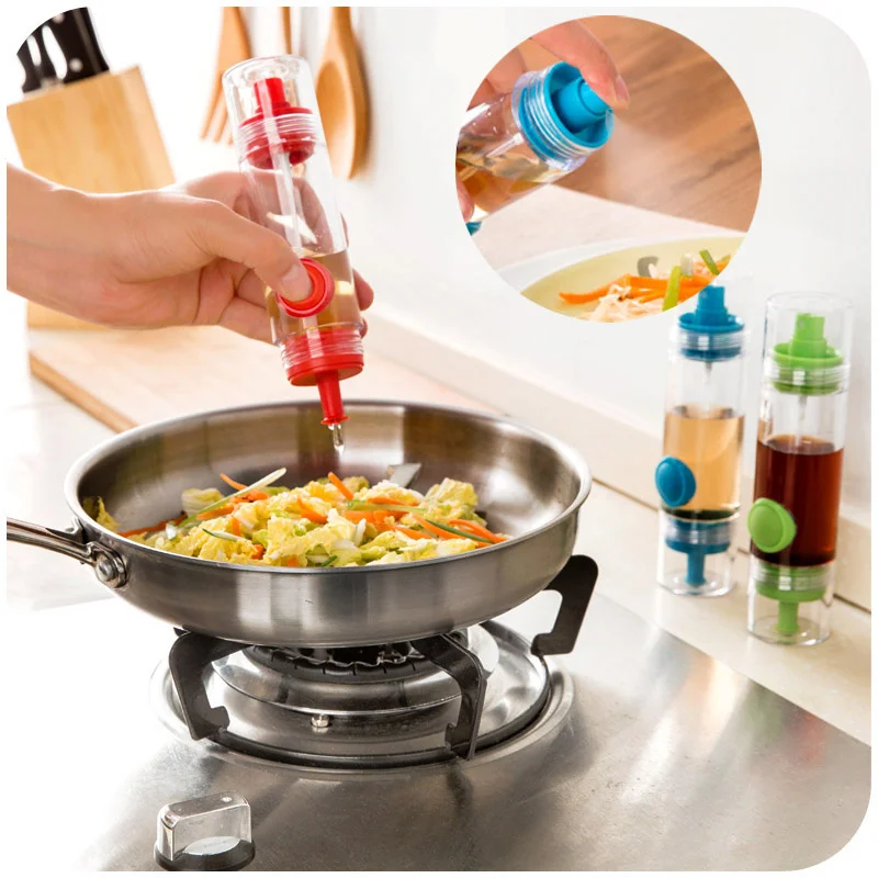 BW#A 2 in 1 Cooking Olive Oil Sprayer Dispenser Cruet Kitchen Pastry Tools
