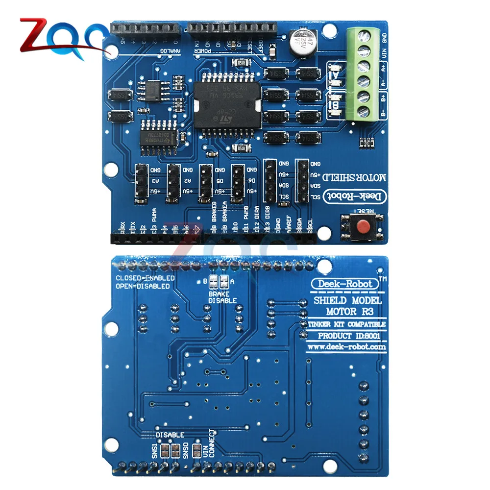 L298P L298 щит R3 драйвер двигателя постоянного тока Shiled плата модуль 2A двойной полный мост h-мост 2 способ для Arduino UNO реле 5 в 12 В