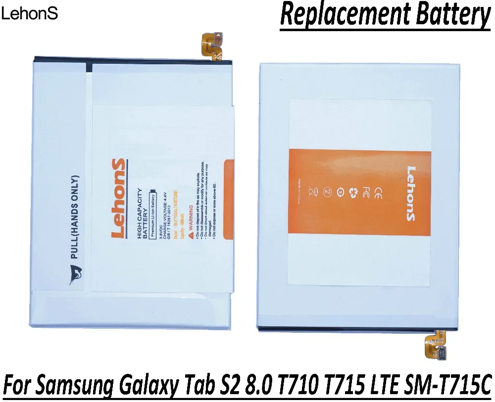 LehonS 1x абсолютно новый 4000 мАч планшетный аккумулятор для Samsung Galaxy Tab S2 8 0 T710 T715 LTE SM