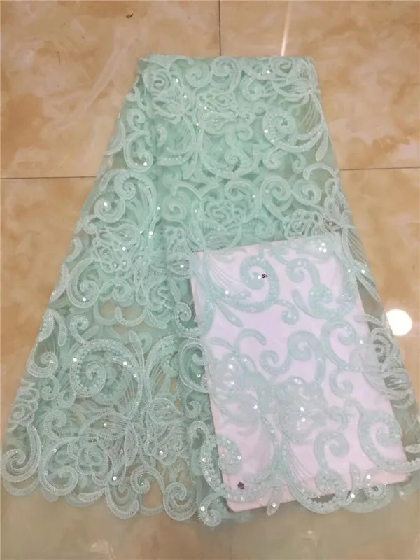 Белый Нигерии кружевной ткани высокое качество кружева 3d для невесты Французский кружевная ткань с бусинами для африканских кружева Matrial 5 ярдов Розовый