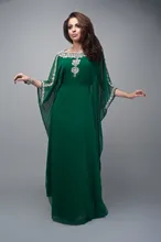 Evening Dress robe soiree Appliques Beaded O-Neck Muslim Arabic Kaftan Dubai Islamic Clothing Women vestido de festa Dresses