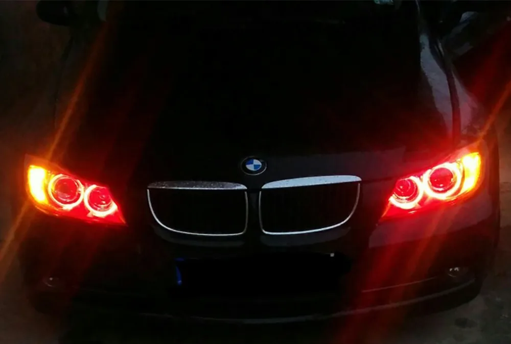 2x6 Вт 12 Вт супер яркий светодиодный маркер Ангельские глазки белые цвет желтый, синий; размеры 34–43 красный для BMW E90 E91 3 серии 325i 325xi 328i 328xi 330i 335i 335xi