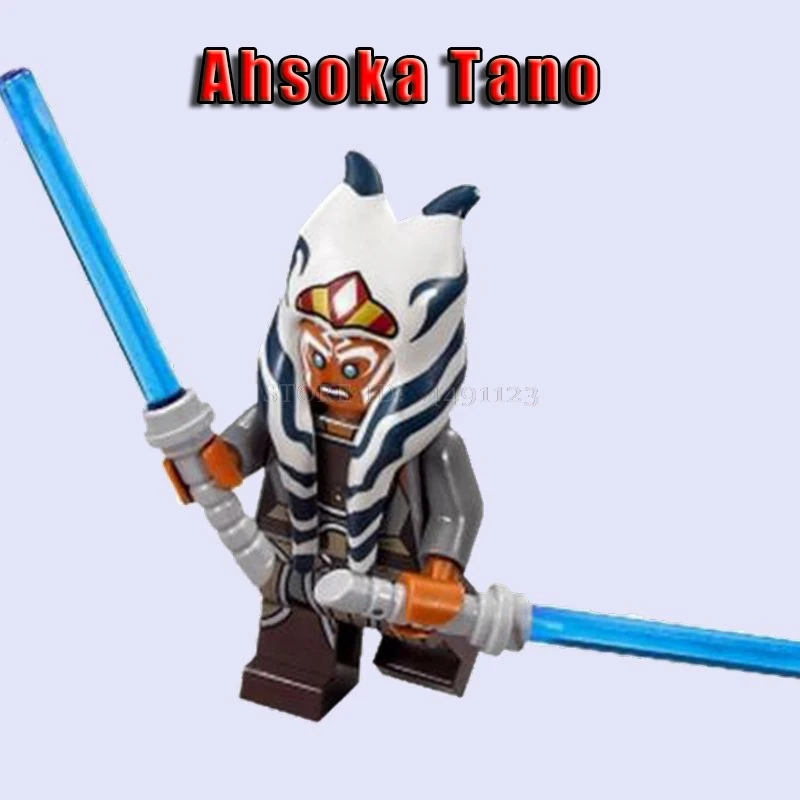 Toys Blocks Star Wars Figures Set Jedi Knight Skywalker Ahsoka Sabine R2D2 Robot Clone Warrior Ventress Yoda Block Toy StarWars - Цвет: Ahsoka Tano