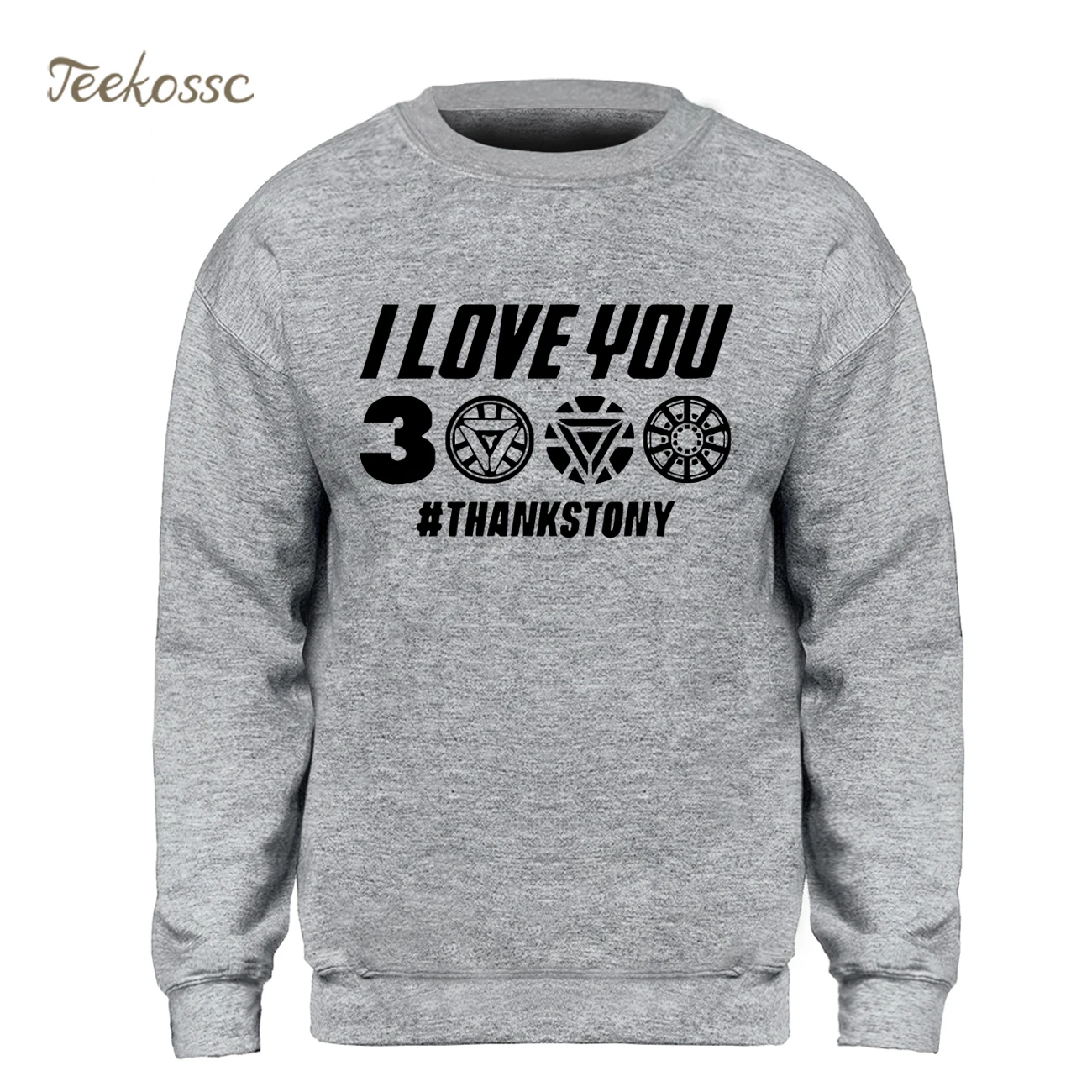 I Love You 3000 Times Sweatshirt Men Iron Man Tony Stark Hoodie Sweatshirts Winter Autumn Harajuku Funny Superhero Streetwear