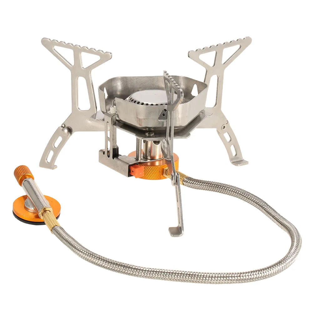 

Camping Stove Portable 3500W Strong Firepower Lightweight Outdoor Camping Stove Propane Foldable Split Burner with Box