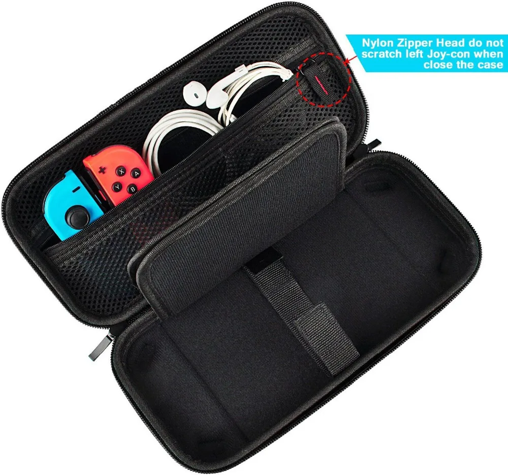  Storage Bag for Nintend Switch Nintendos Switch Console Handheld Carrying Case 19 Game Card Holders - 32951799733