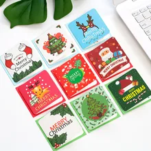24 дизайна сложенные рождественские карты с конвертом рождественские поздравительные открытки Снеговик Санта Новогоднее поздравление наилучшие пожелания для друзей Famliy