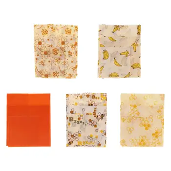 

3pcs/set Reusable Food Wrap Seal Fresh Keeping Lid Cover Cling Film Beeswax Preservation Cloth Kitchen Tools
