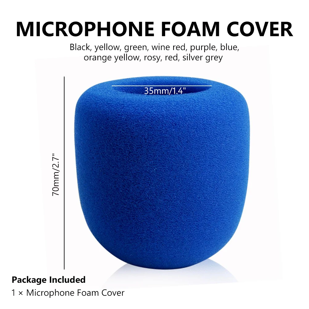 Colors Professional Thicken Foam Mic Cover Handheld Microphone Studio Windscreen Shield Sponge Microphone Dustproof Cap 60%off