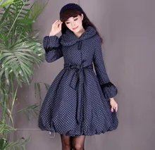 Original 2016 Winter Slim Lantern Sleeve Woman Padded Jackets Medium Long Vintage Floral Parkas Outwear Slim