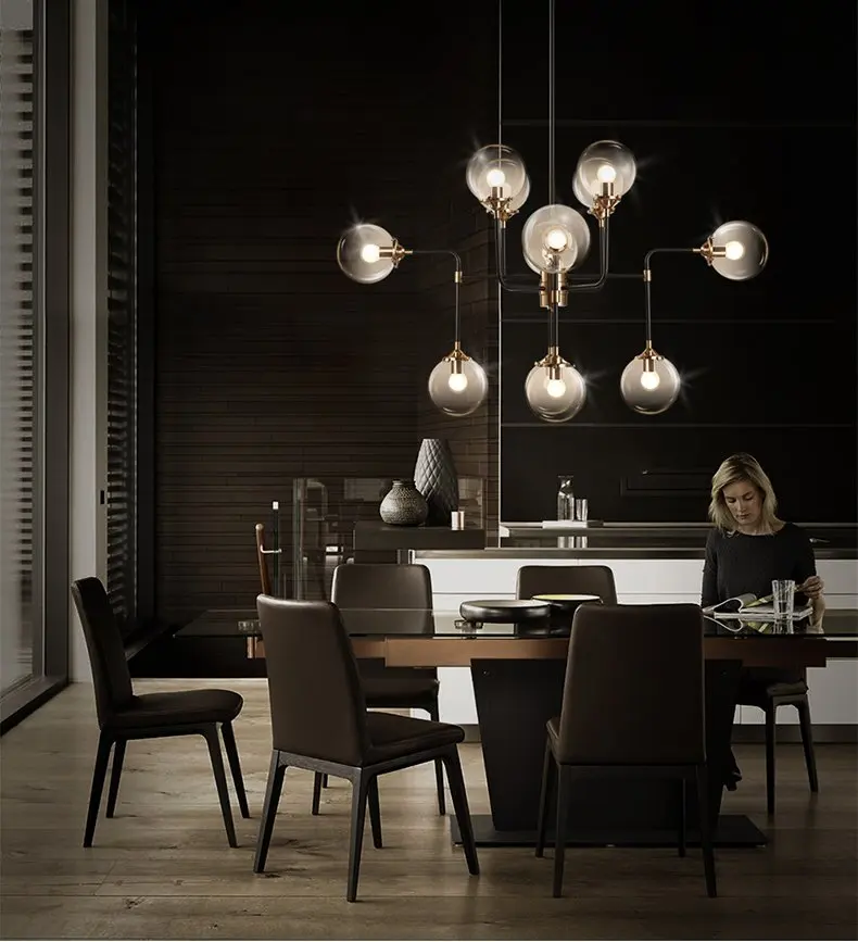 Led e27 Nordic Iron Glass дизайнерская Светодиодная лампа Magic Bean светодиодная лампа.
