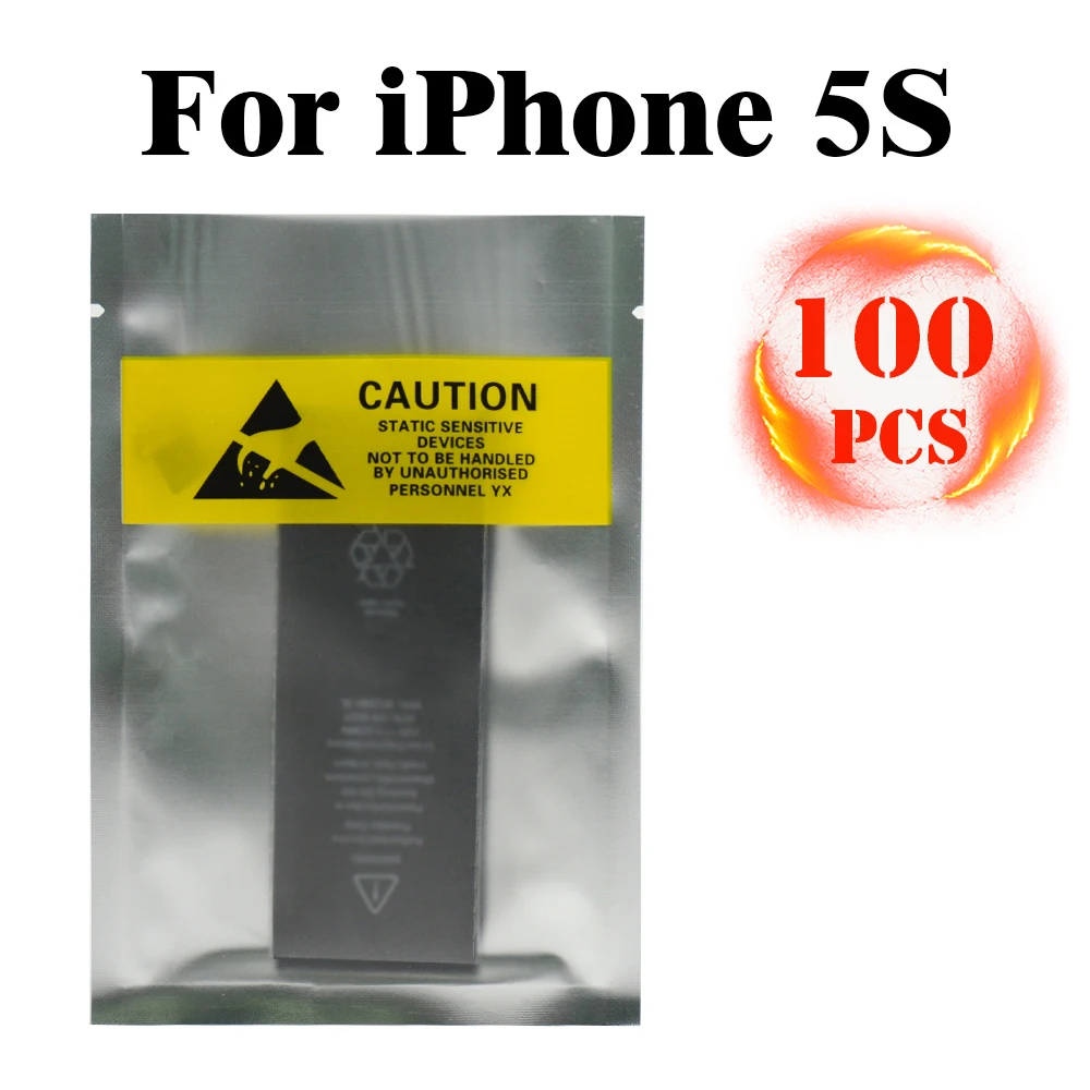

100 pcs Top AAAA Quality Replacement Battery For iphone 5s 5S Real Capacity 1560mAh Mobile Phone Batteries akku + fast shipping