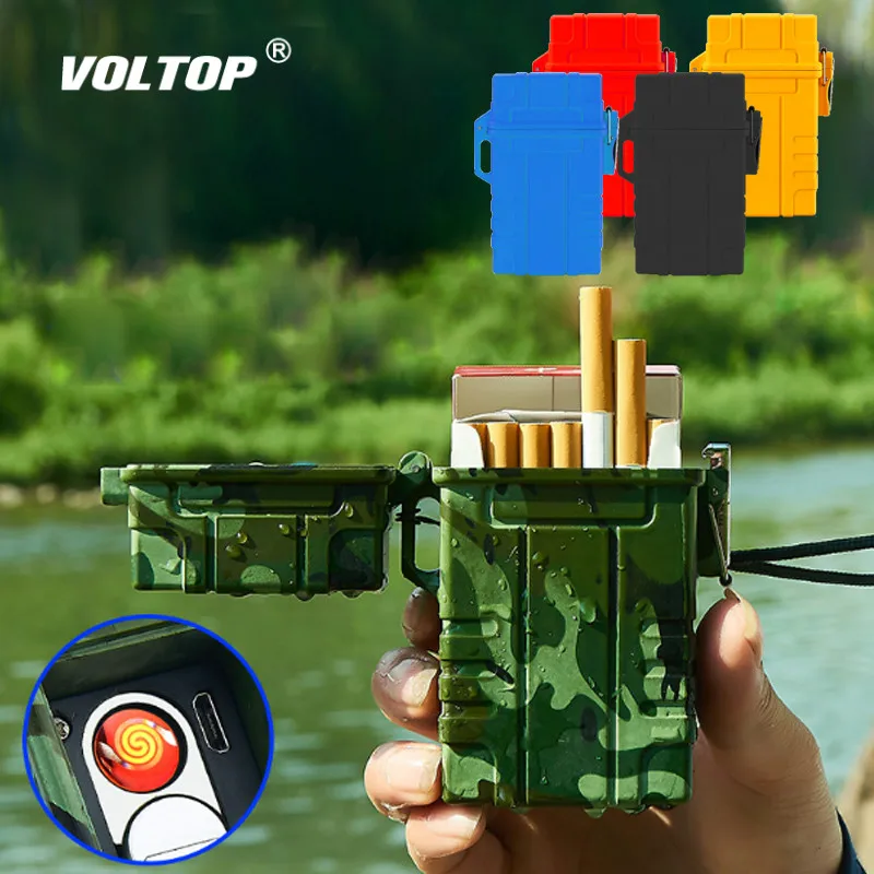 

20pcs/box Cigarette Storage Box Cigarette Lighter Car Accesories USB Charger Adapter Outdoor Portable Waterproof