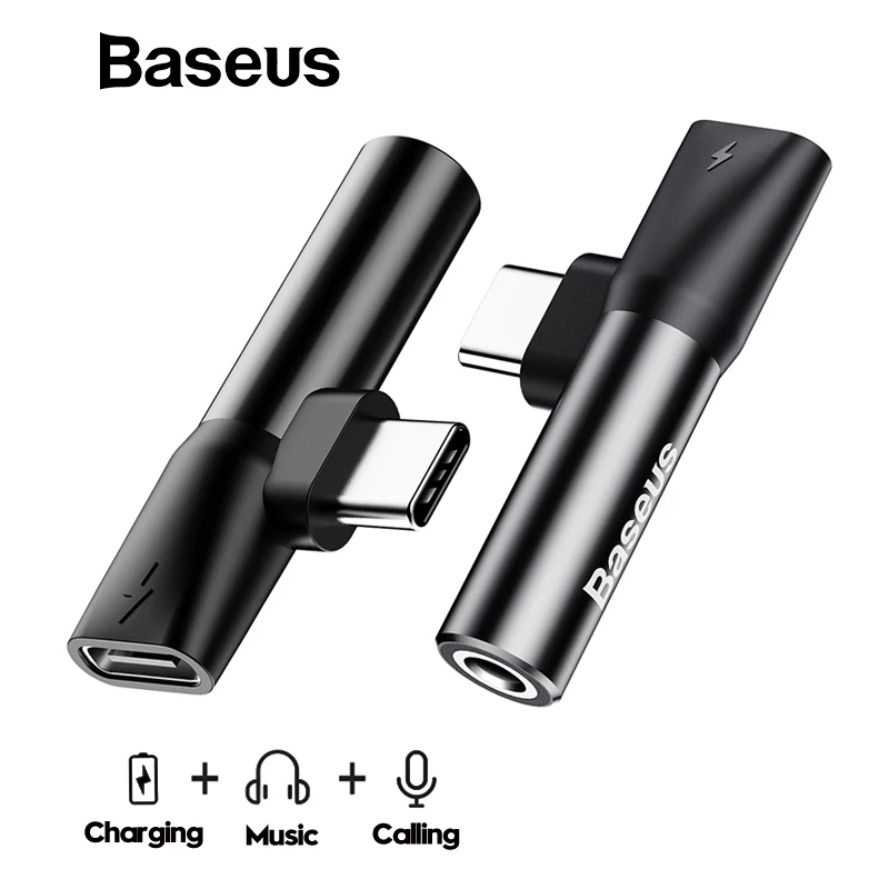 

Baseus Usb C to 3.5mm Aux Jack Audio Earphone Adapter Type-C Charging Adapter Mobile Phone Audio splitter For Huawei Xiaomi Oppo