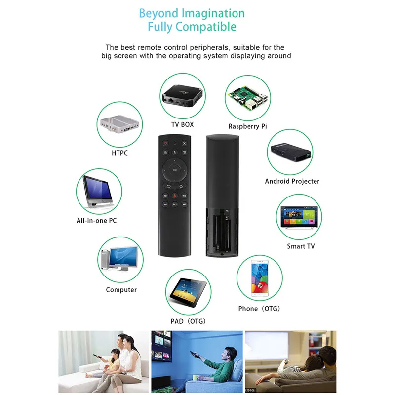 

G20 Voice Remote Control 2.4G Wireless G20S Fly Air Mouse Keyboard Motion Sensing Mini Remote Control For Android TV Box PC