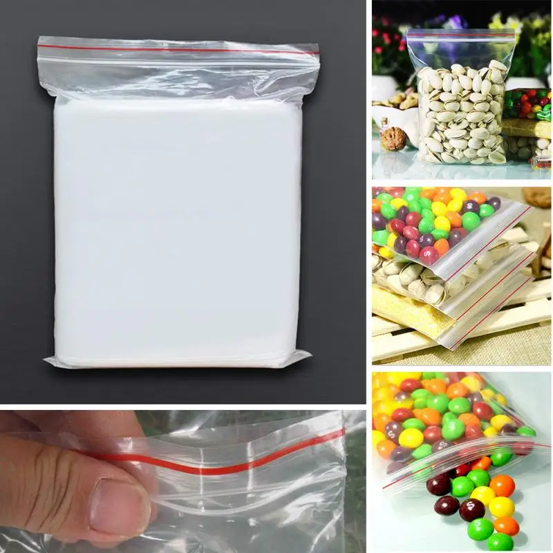 

Food storage bags 100Pcs/Set jewelry ziplock reclosable 4*6cm PE transparent poly bags