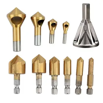 

HOT-Deburring External Chamfer Tool Stainless Steel Remove Burr Tools,6Pcs Countersink Drill Bit,Metal Wood Drill Bit Set,90 D