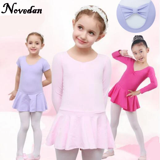 New Kids Girls Ballet Dresses For Children Pink Cotton Ballet Clothing ...