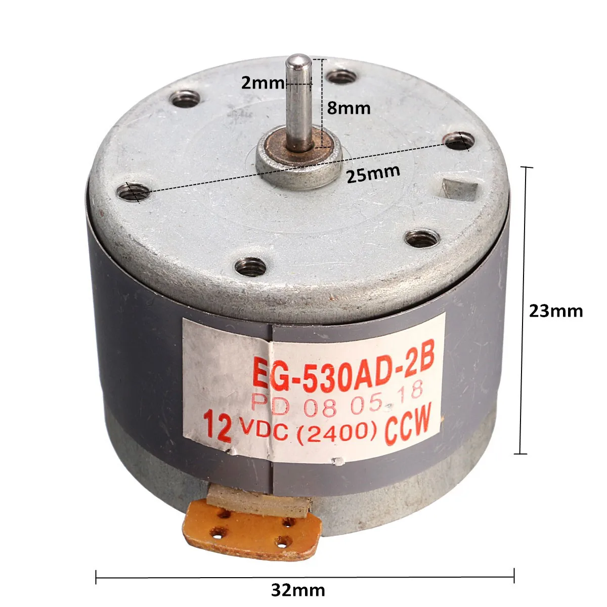 1 шт. 12 В DC EG-530AD-2B 2400 об/мин CCW рекордер DVD двигатель против часовой стрелки вращения