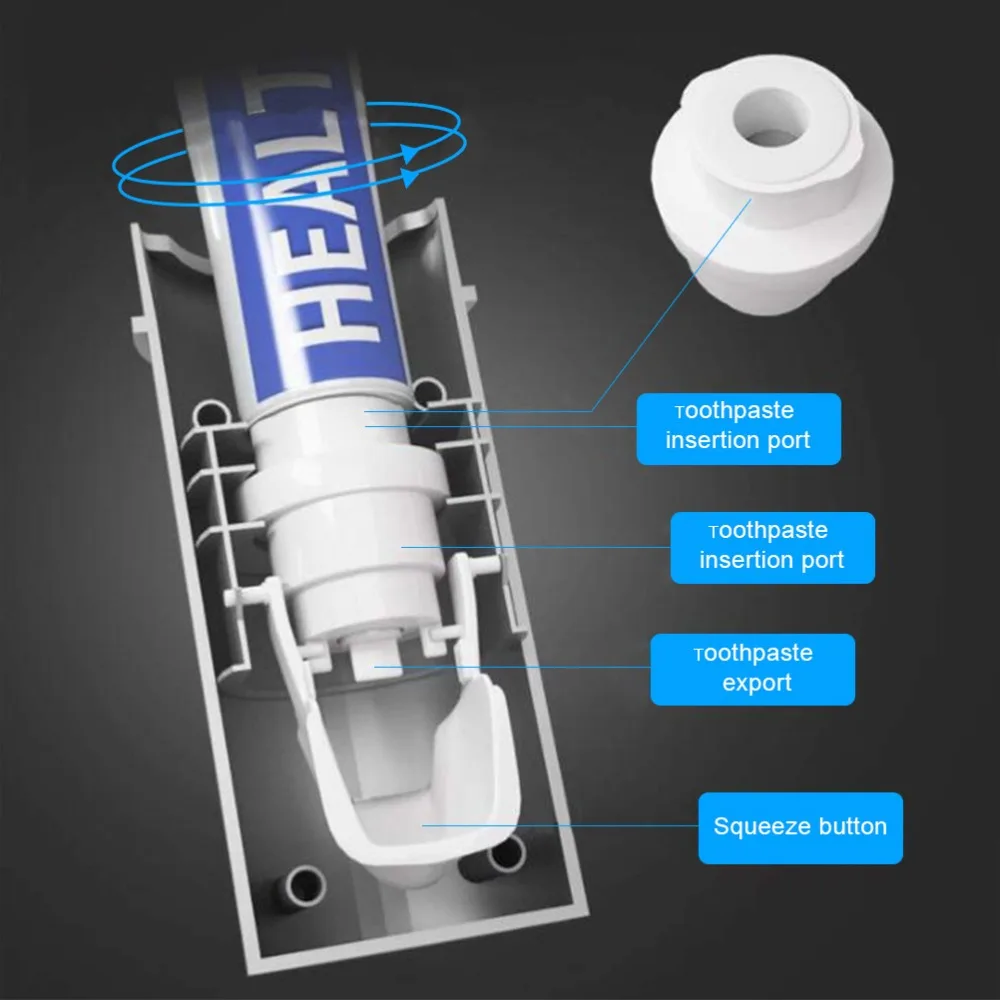 2 in 1 UV Light Ultraviolet Toothbrush Sterilizer Toothbrush Holder Automatic Toothpaste Squeezers Dispenser Home Bathroom Set
