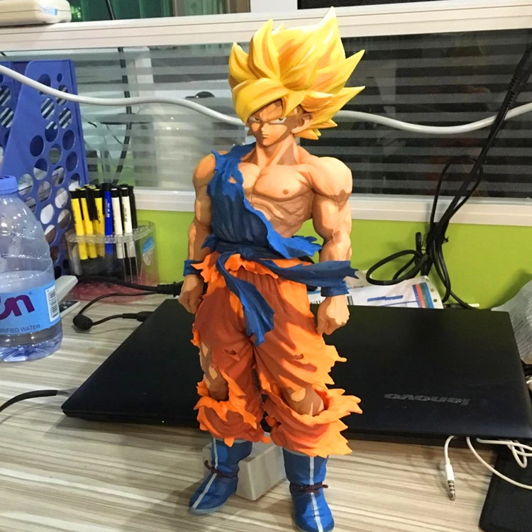 34cm Dragon Ball Z New Master Stars Piece Super Saiyan Son Goku Figure Cartoon Version Banpresto Goku Big Size Model Toy Aliexpress