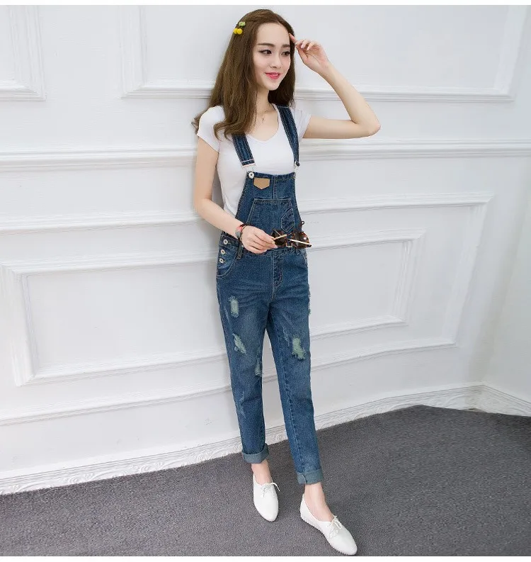 Spring Autumn Casual Ripped Hole (3)