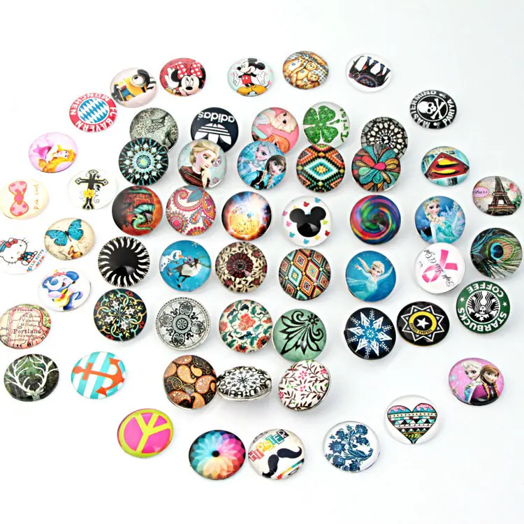 

new fashion Snap Jewelry 50PCs mix many styles Snap For Button Jewellery 18mm Mixed