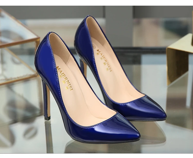MAIERNISI/Новейшая пикантная обувь на высоком каблуке; женские туфли-лодочки с острым носком; женские офисные модельные туфли на шпильке; обувь для вечеринок; женская обувь размера плюс