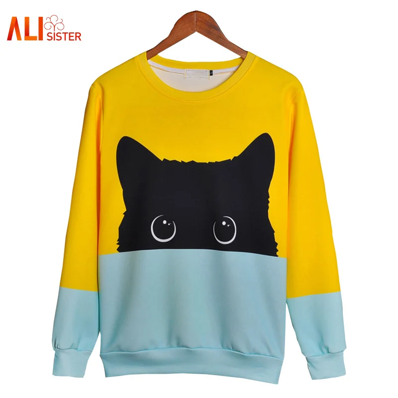 villeur Women Casual Long Sleeve Hooded Round Neck Printed Pullover Sweatershirt
