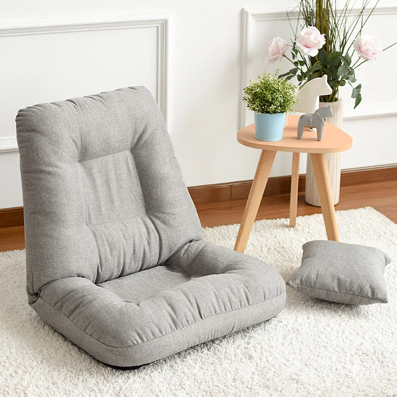 Home Adjustable Folding Lazy Sofa Relax Chair Floor Cushion Couch Living Room Furniture for Watch T
