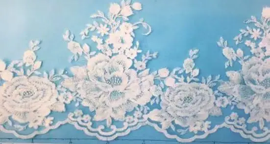 

off white lace fabric with floral pattern,wedding dress, DIY dress