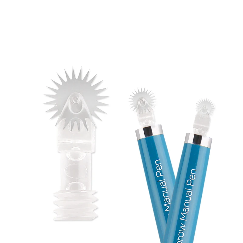 

10PCS Round Wheel Needle Permanent Makeup Eyebrow Tattoo Blade Microblading Needles For 3D Embroidery Manual Tattoo Pen Machine