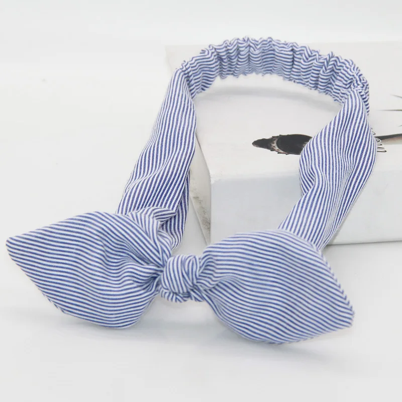 

New Women Rabbit Ears Headband Lovely Strped Elastic Hair Bands Soft Solid Girls Hairband Hair Accessories Cute Hair Scrunchies