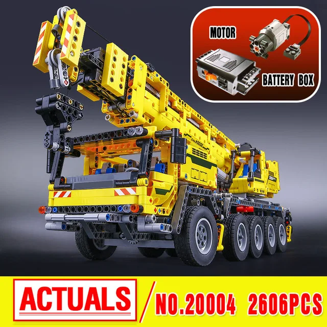 

LEPIN 20004 In Stock Technic Car Motor Power Mobile 42009 Crane Mk II Model Building Kits Blocks Bricks Christmas Gift Kid Toys