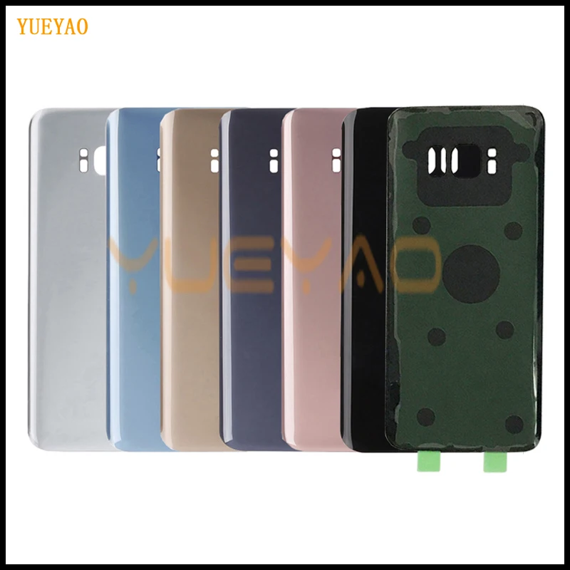 

Glass For SAMSUNG Galaxy S8 S8 Plus G950F G955F Back Battery Cover Door Rear Housing Case Replacement + Adhesive Sticker