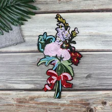 Smiry 3D Vintage Bowknot flor bordado apliques, parches coser tela de encaje ropa con motivos decorado con costura DIY suministros