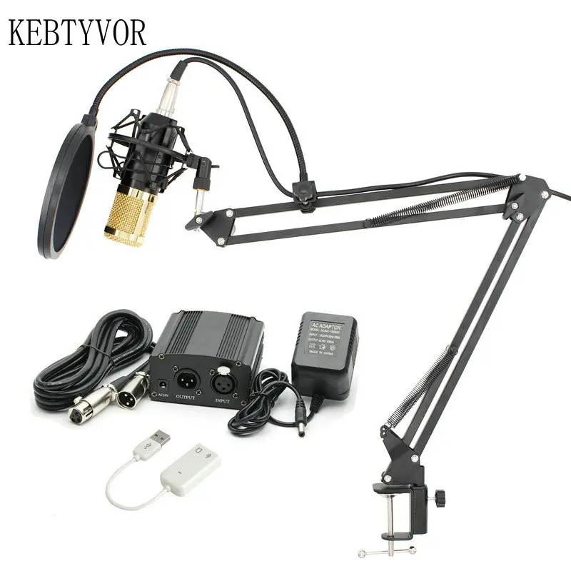 

BM-800 Professional Wired 3.5mm Condenser Microphone BM 800 NB-35 Microphone Stand Adjustable For Computer Sound Recording