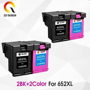 

QSYRAINBOW 2 SET Remanufactured Ink Cartridges For HP 652 XL HP652 Deskjet 1115 1118 2135 2136 2138 3635 3636 3835 4535 4536