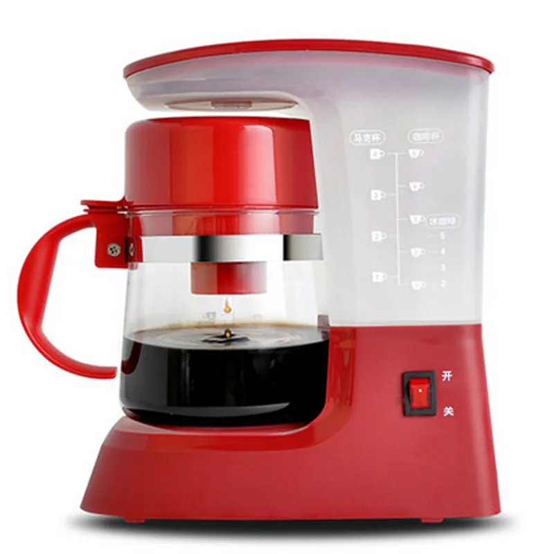 220V 625w 0.6L Red/White Multifunction Cafe American Drip coffee maker