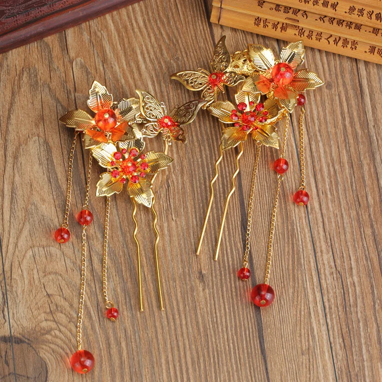Модные Классические Шпильки Красный кисточкой Шпилька которая сотрясается при