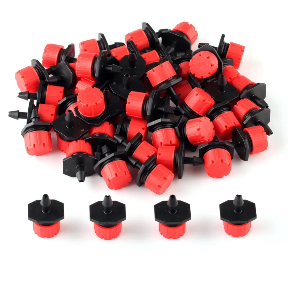 NEW 50pcs Adjustable Irrigation Drippers Sprinklers Emitter Drip System