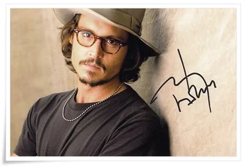 

Johnny Depp autographed signed photo 4*6 inches authentic freeshipping 01.2017