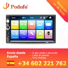 Podofo 2 Din Auto Radio 7 “Bluetooth Stereo lettore Multimediale Autoradio MP3 MP5 Touch Screen Auto Radio di Sostegno Videocamera vista posteriore