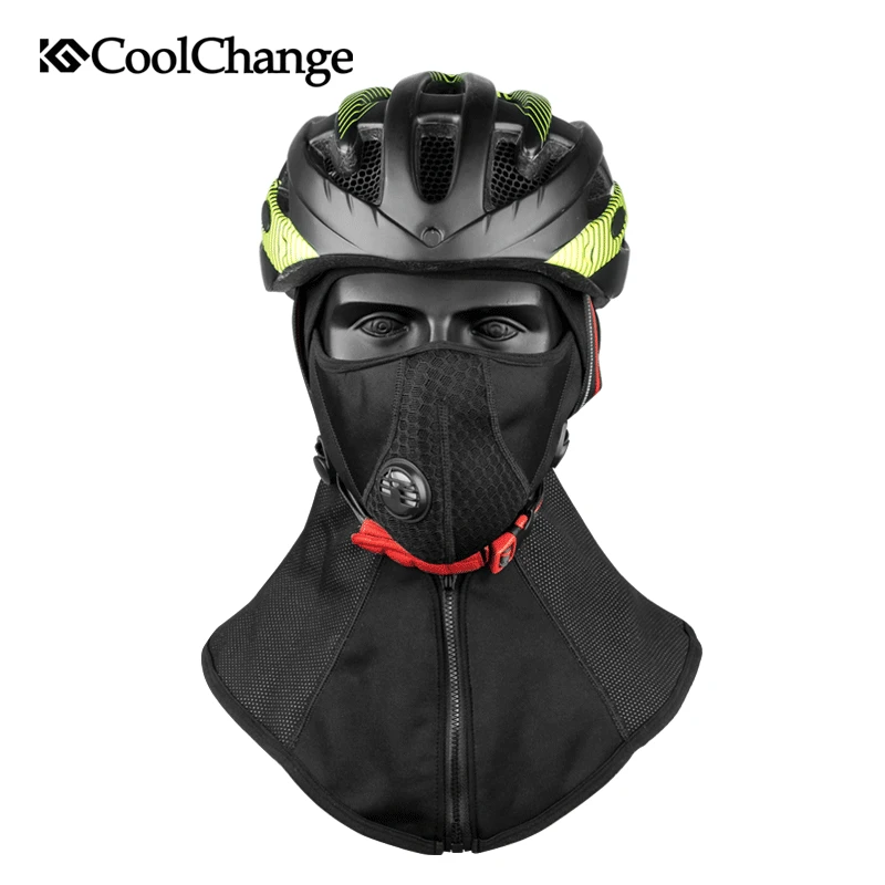 Coolchange الشتاء الدراجات قناع الوجه قبعة تزلج دراجة قناع الوجه الحرارية الصوف الجليد درع قبعة قبعات دراجات قناع الوجه البارد